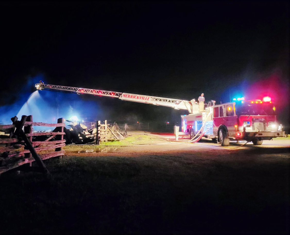 No livestock injured in Merrickville Wolford barn fire