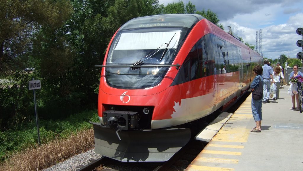 An O-Train at Greenboro Station. (CityNews files)