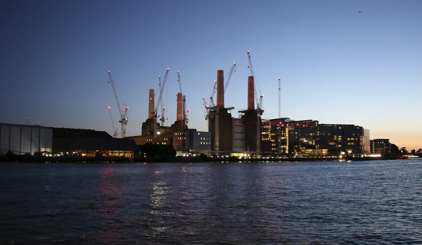 Battersea Power Station re-development underway in London