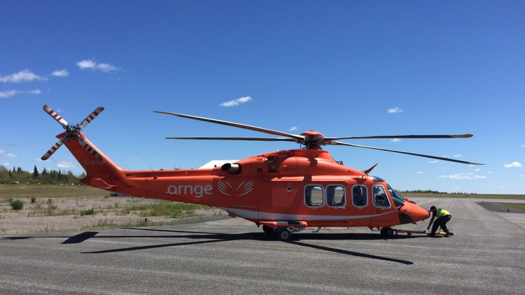 An Ornge air ambulance is seen in Kenora, Ont., on June 21, 2016. TWITTER/@Ornge