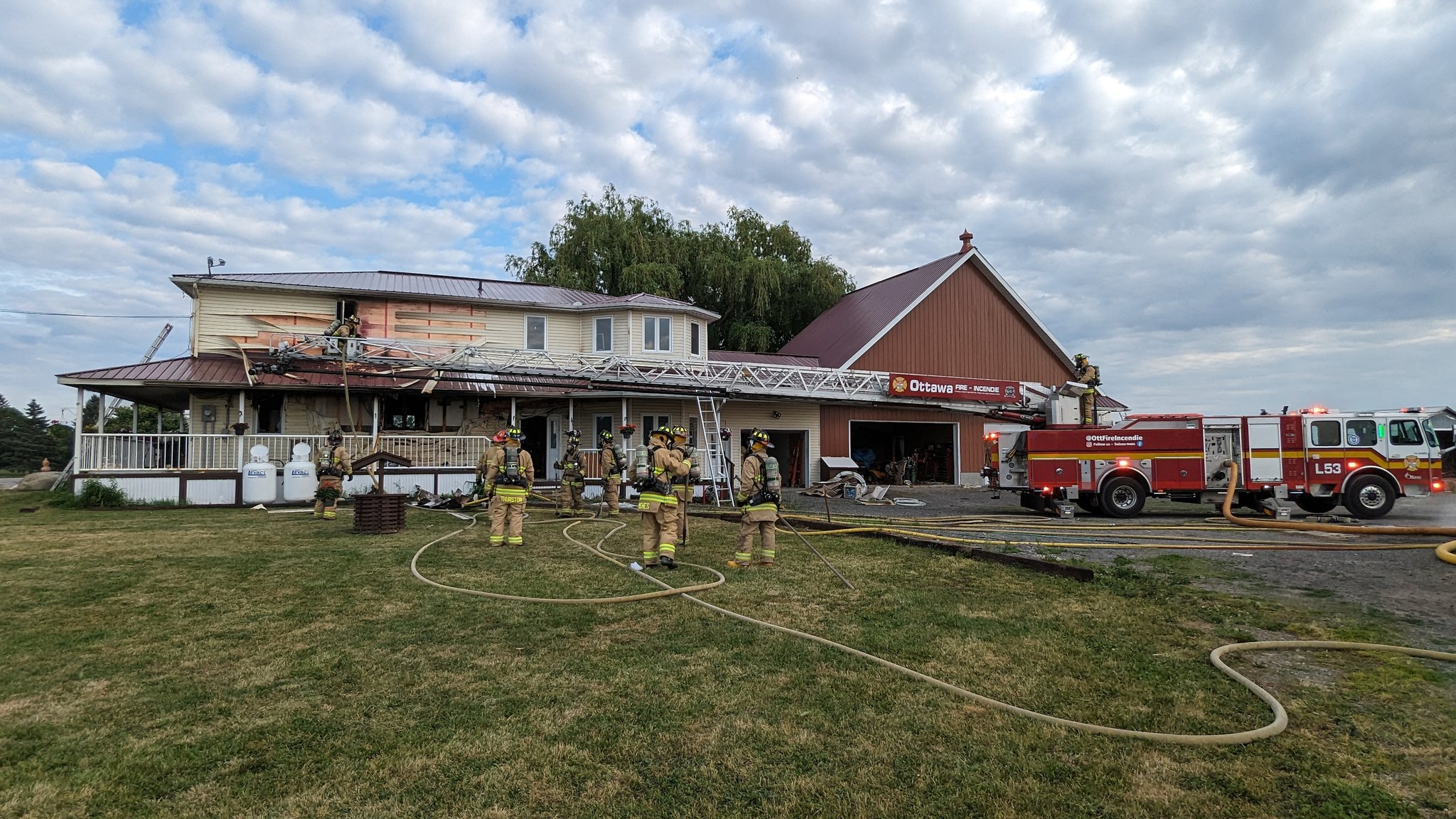 No reported injuries after fire in Cumberland