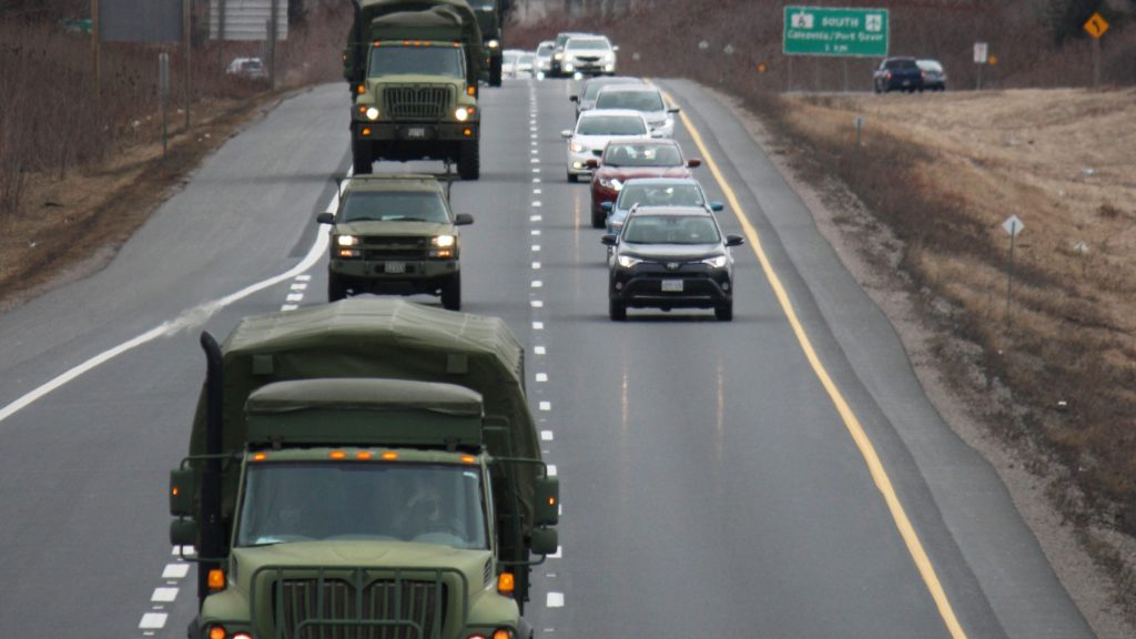 Military convoy