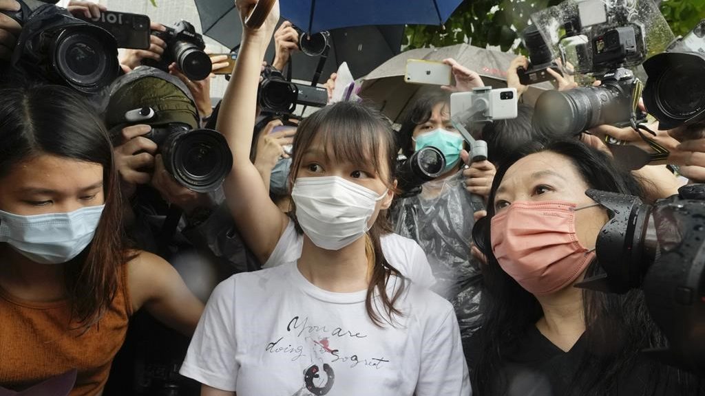 Hong Kong pro-democracy activist Agnes Chow jumps bail and moves to Canada