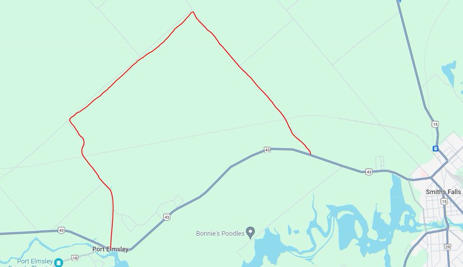 Portion of County Road 43 closed between Perth and Smiths Falls