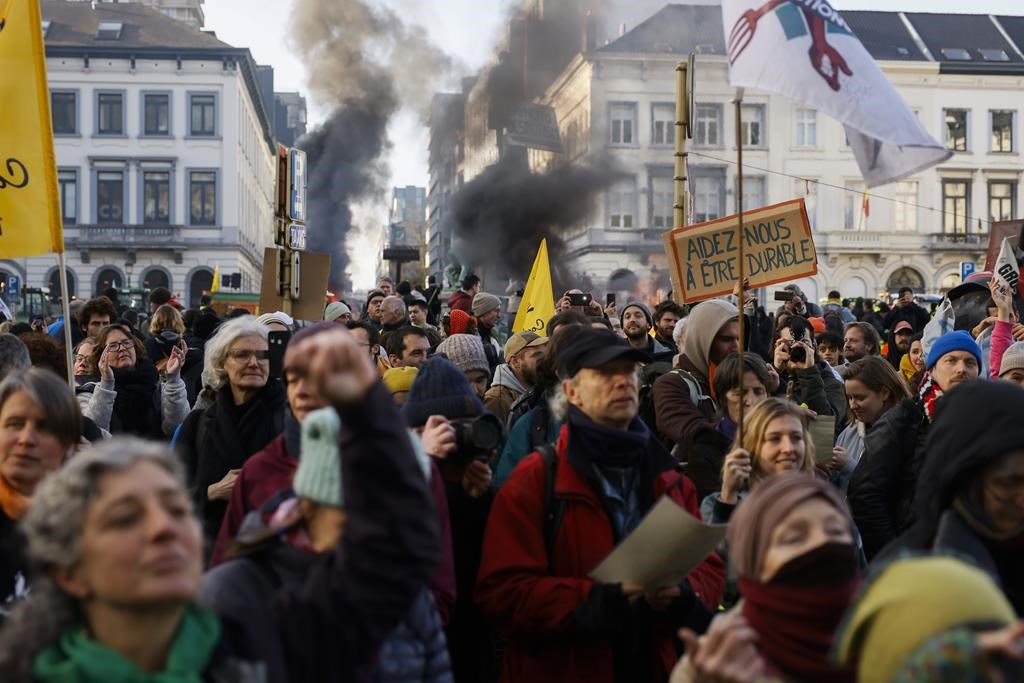 Farmers are blocking key roads between Belgium and the Netherlands in the  latest sign of their anger