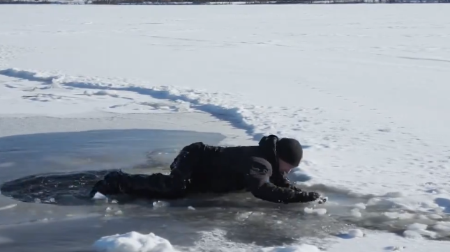 falling through ice