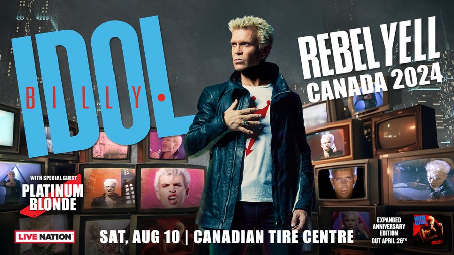 Billy Idol bringing Rebel Yell tour to Ottawa