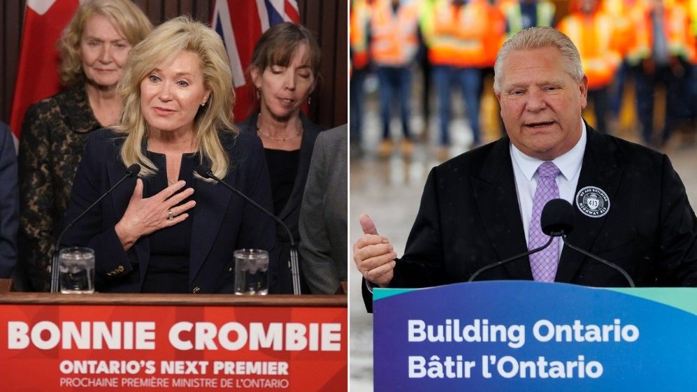 Bonnie Crombie and Doug Ford