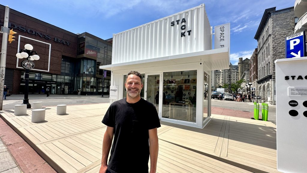 Founder of STACKT, Matt Rubinoff, infant of the retail pop-up in Ottawa's ByWard Market. (CityNews/files)