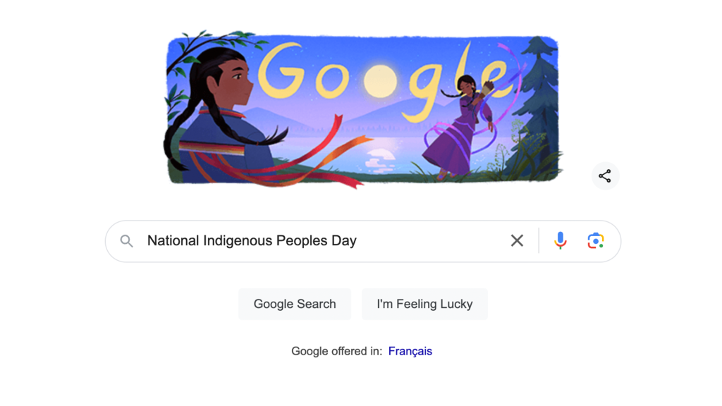 Google Doodle on National Indigenous Peoples Day created by Ottawa-based artist