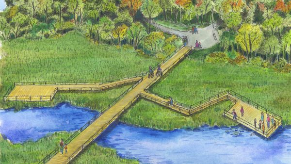 The design for Baxter's new accessible bridge. Photo by Rideau Valley Conservation Foundation.