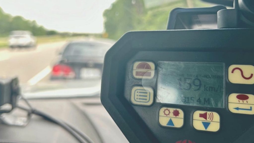 OPP stop two stunt drivers, going at least 50 km/h over the speed limit on June 26, 2024. Photo by the OPP.