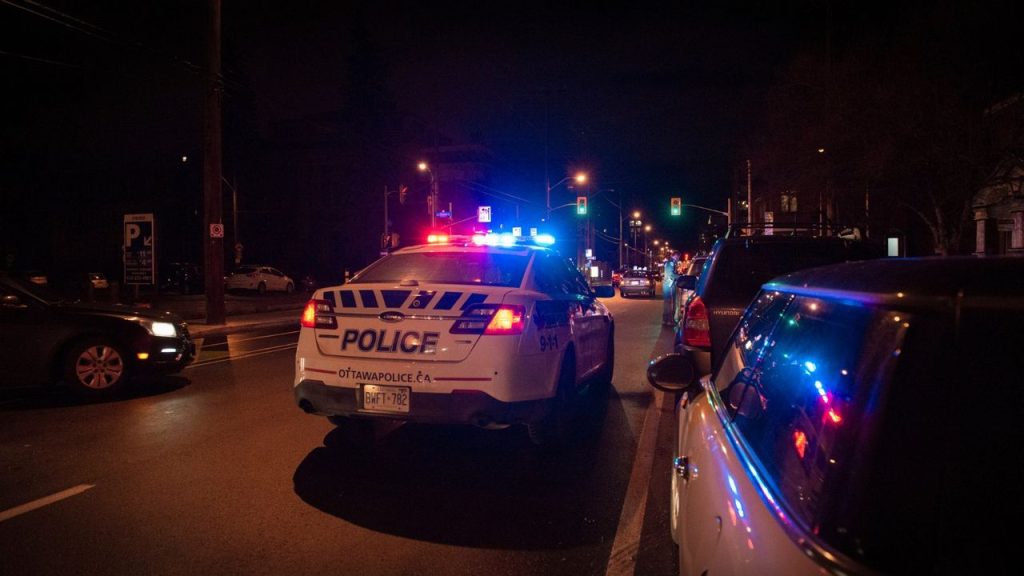 Ottawa Police car at night