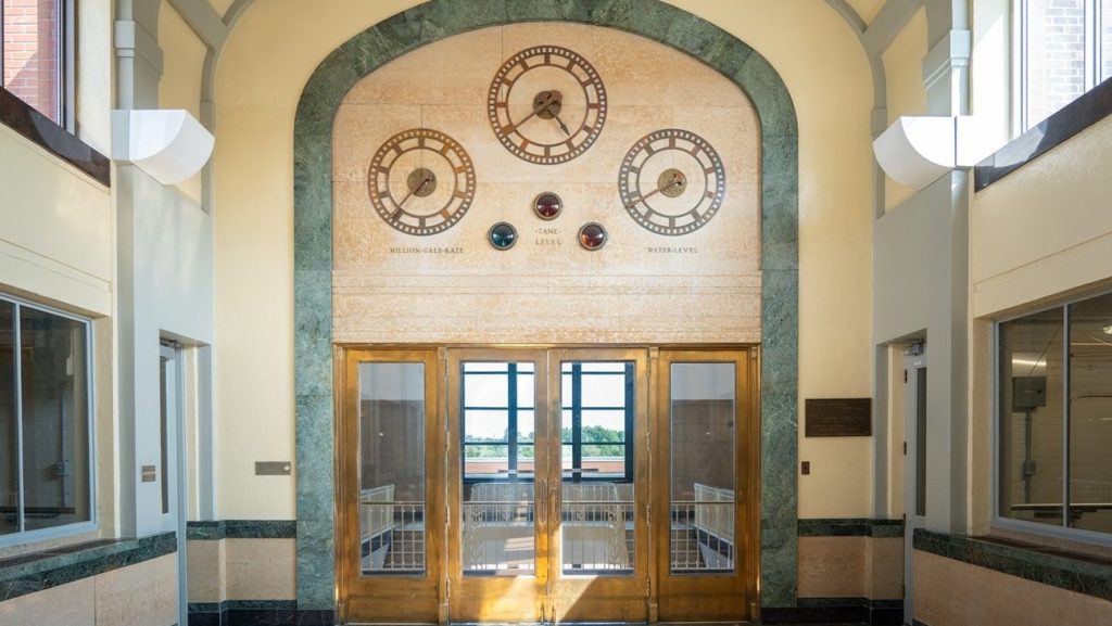 Inside the building it has brass doors, which are part of the reason for the designation. (City of Ottawa)