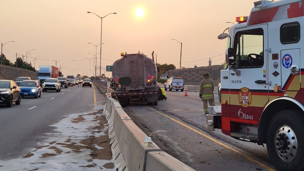 Ottawa OPP Diesel fuel truck crash