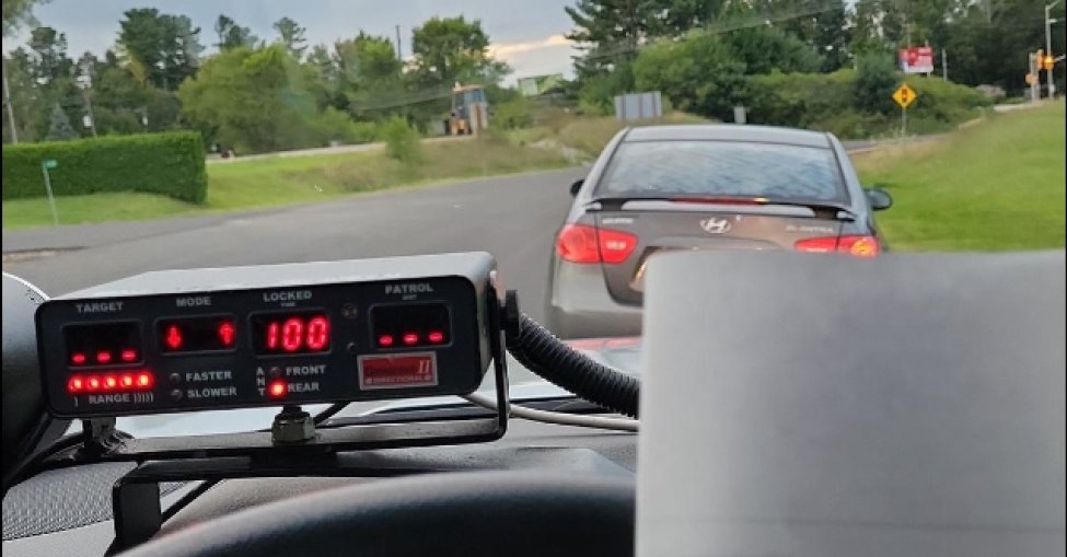 An OPP officer stopped this young driver in Laurentian Valley Township for driving well above the speed limit. (OPP)