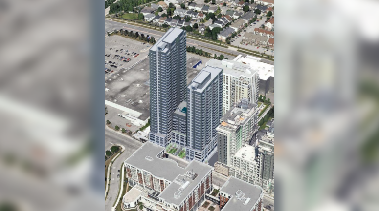 Two proposed towers in this render would be the tallest buildings in Barrhaven if built.