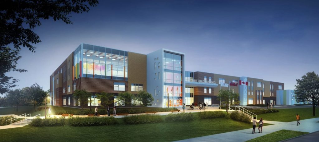 A render can be seen for the new public high school in Stittsville. (OCDSB)