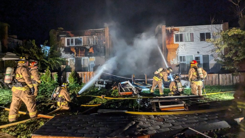 Three-alarm fire leaves 3 Nepean townhomes damaged  