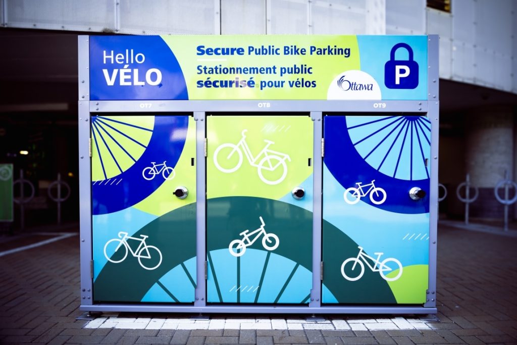 Bike lockers now available in downtown Ottawa