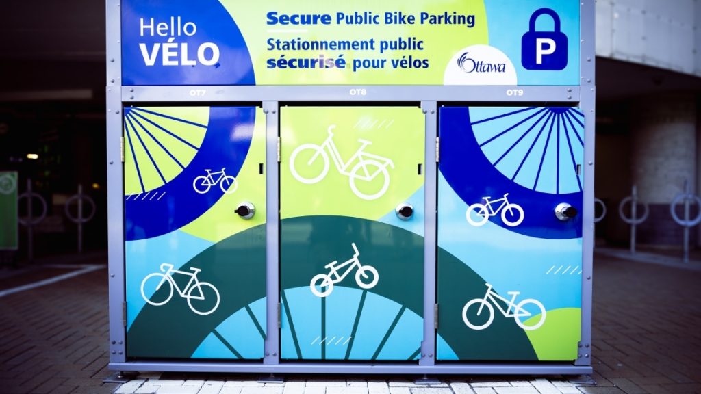 Bike lockers now available in downtown Ottawa