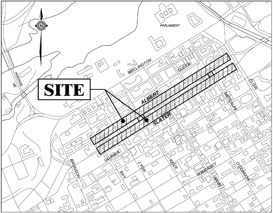 Image showing project limits. Map by City of Ottawa. 