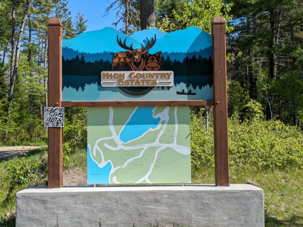 Business sign in Greater Madawaska Township.