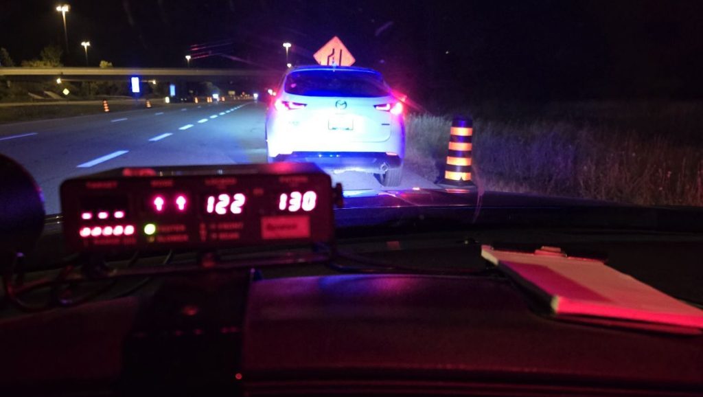 OPP stop driver for speeding and discover young child with no seatbelt