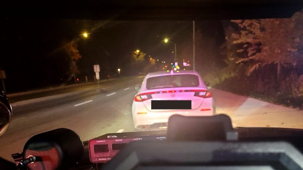 Police caught a G1 driver speeding in Ottawa, which led to fines and charges. (OPP)