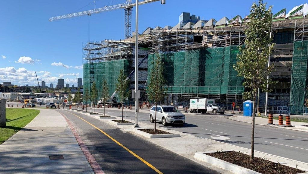 The reconstruction of Albert, Queen, Slater and Bronson is complete, including improve street features. Photo by City of Ottawa.