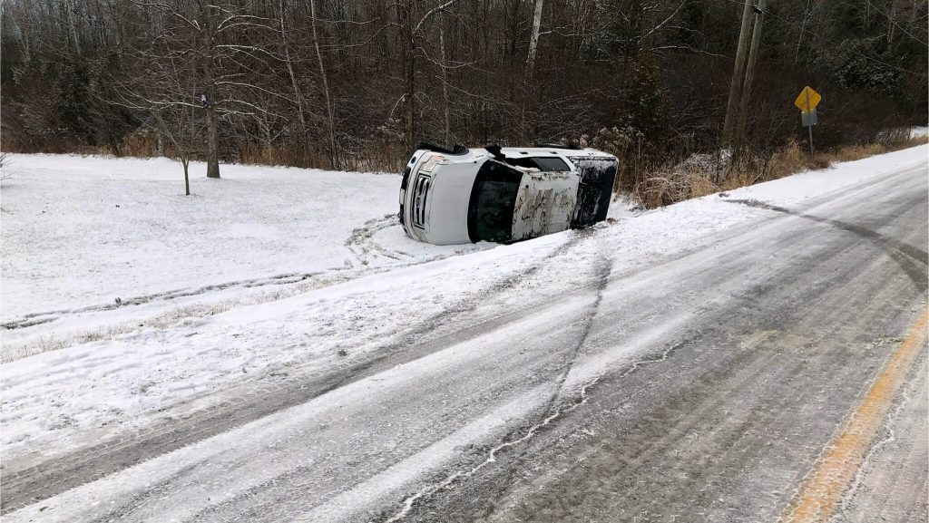 Rollover due to icy conditions, OPP say as temperatures are set to drop